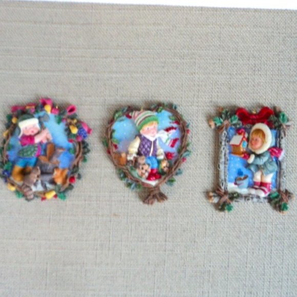 Ashton Drake Christmas ornaments set of 3~ with box & certificate - Picture 1 of 8